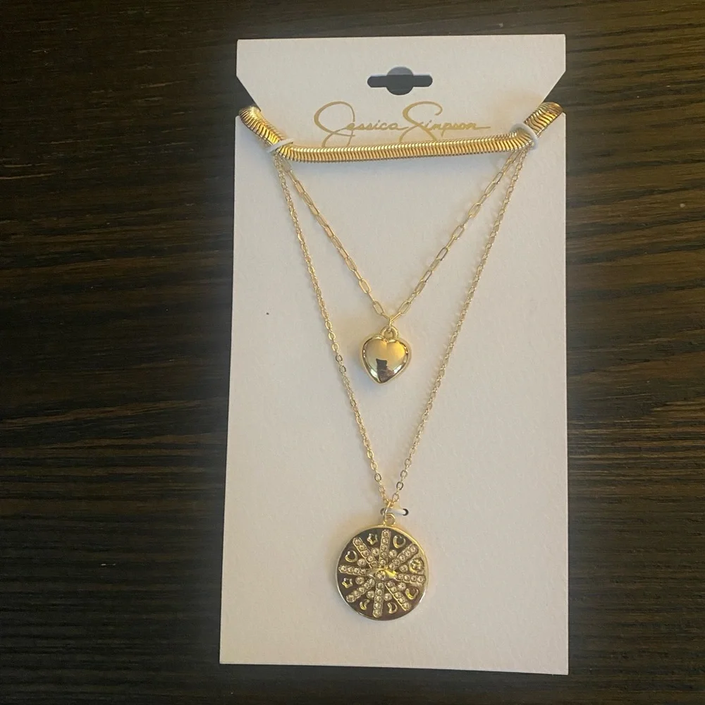NEW Jessica Simpson gold necklace.